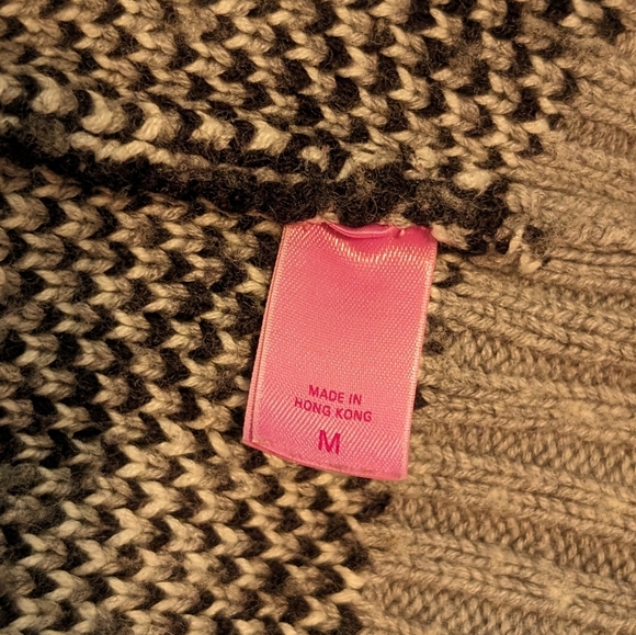 Victoria Secret PINK Fair Isle Geometric Cardigan Sweater Medium GUC - Picture 9 of 10